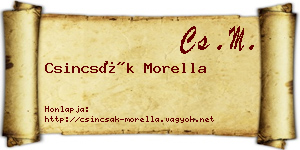 Csincsák Morella névjegykártya